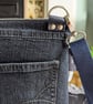 Denim Bag Zipped Mini Cross Body Jeans Bag with Silver Sequin Star  - Image 6