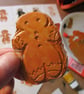 SALE - Gingerbread Man - lino cut print Christmas card - Image 5