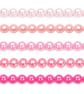 Pink Glass Pearl Beads, 6mm 8mm for Jewellery Making, Wedding Bridal Pearls