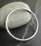 Heavy sterling silver bangle with lightly textured finish - Image 3