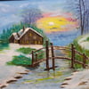 Winter Oil Painting Hanging Decoration FREE POSTAGE 