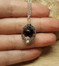Minimalist rainbow obsidian pendant necklace. - Image 5