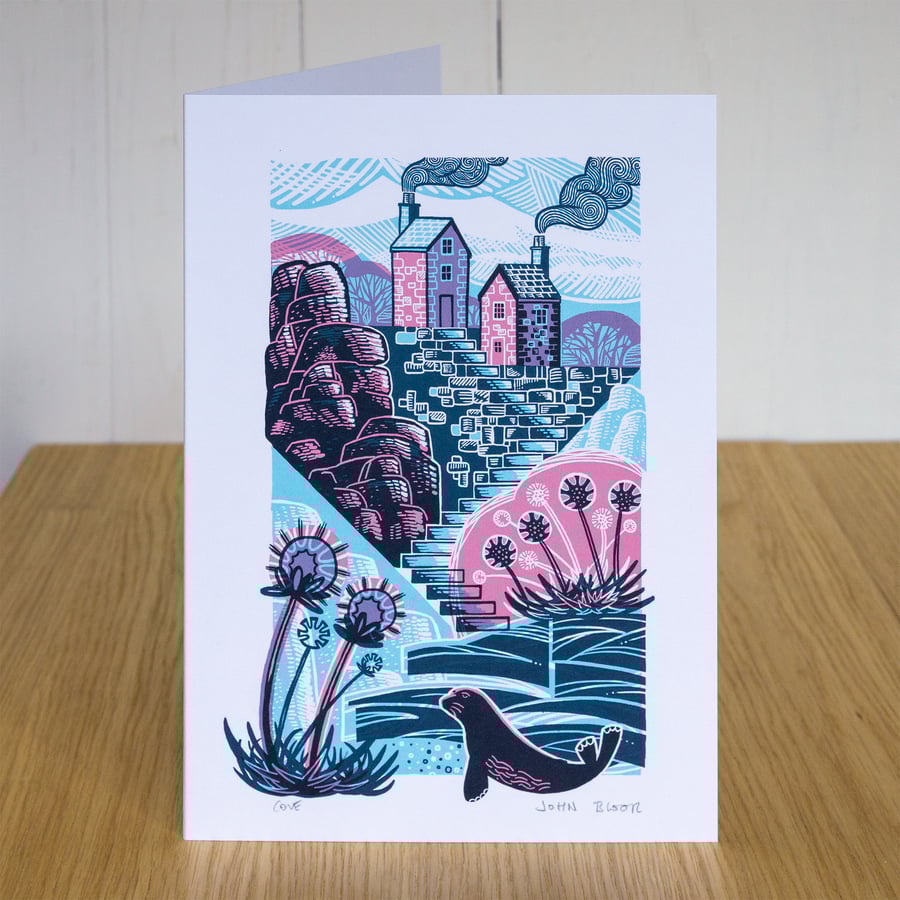 "Cove" greetings card, blank inside