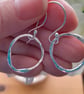   Argentium Silver hoop Earrings Not Quite Round - Image 2