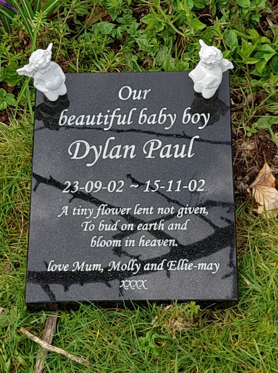 Flat Baby Grave Plaque Baby Headstone Flat Chil… - Folksy