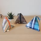 Handmade pyramid coin pouch, airpod holder.