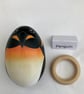 Penguin decorated wooden egg  - Image 5