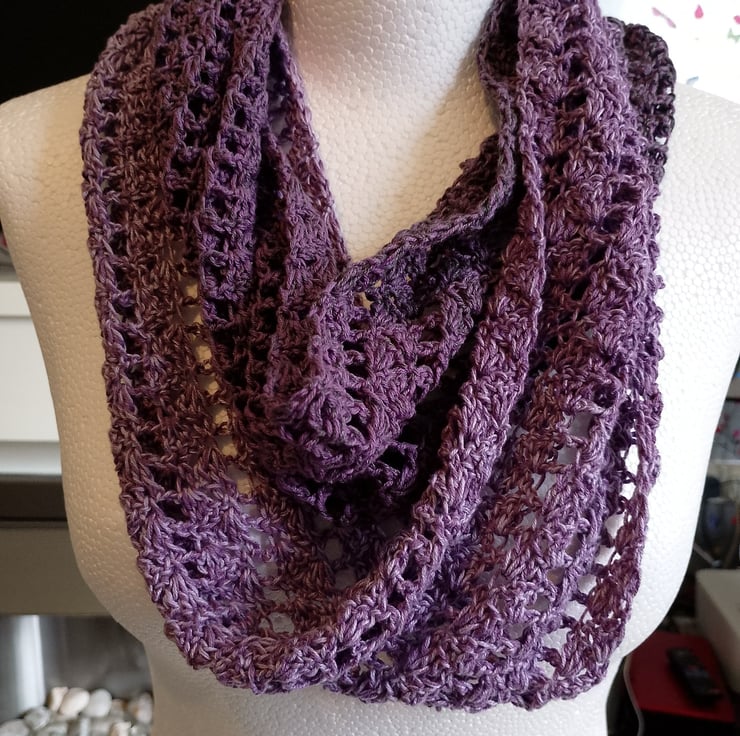 Purple gradient infinity scarf - Folksy