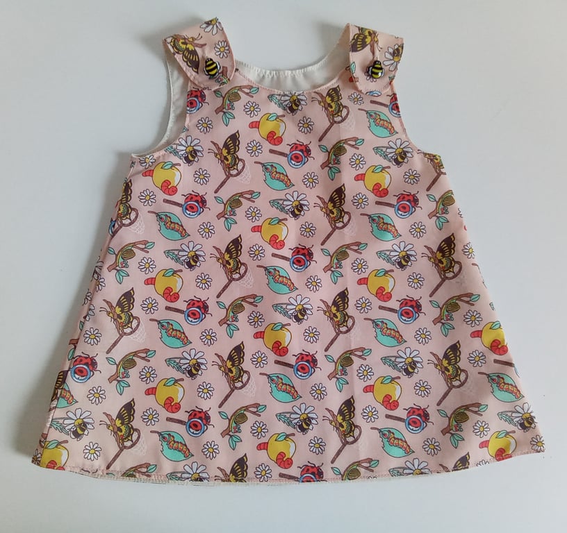 Dress, 6-12 months, A line dress, summer dress, girls dress, pinafore 