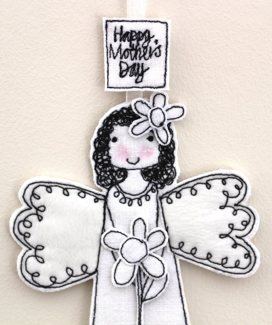 'Happy Mother's Day'- Fairy with a Flower