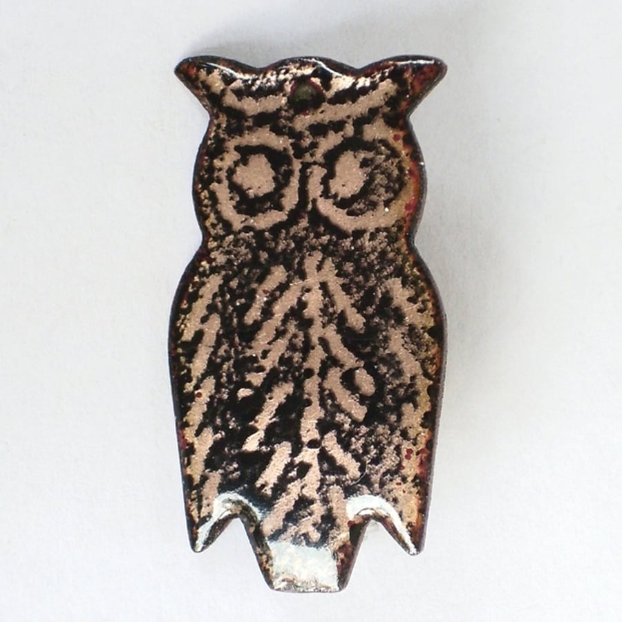 brooch - black owl