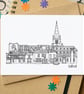 Solihull Skyline Greetings Card - Image 1