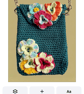 Handmade Floral Crochet Crossbody Bag with Gold Coloured Chain Removable & Snap  - Image 1
