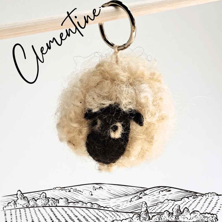 Clementine the Sheep keyring and a pocket-sized stress buddy