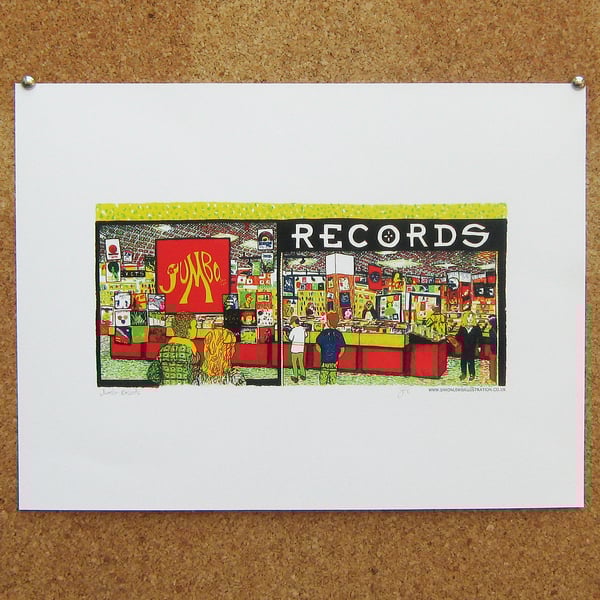 Jumbo Records Art Print - Leeds Poster