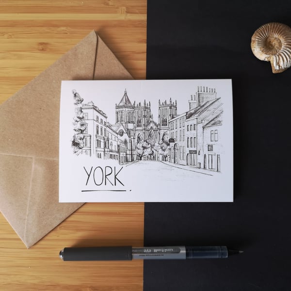 York Skyline Greetings Card
