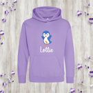 Personalised Penguin Hoodie For Children – Cute Animal Jumper With Name