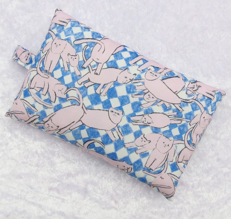 Palm rest, wrist support, made from Liberty Tana Lawn, cats