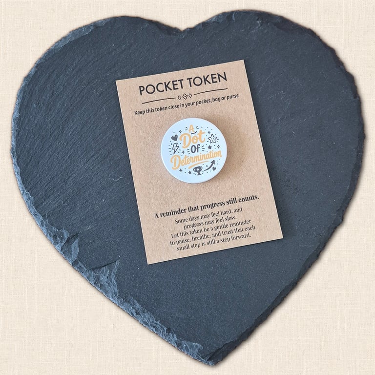 A Dot of Determination Pocket Token - Little Reminder to Keep Going