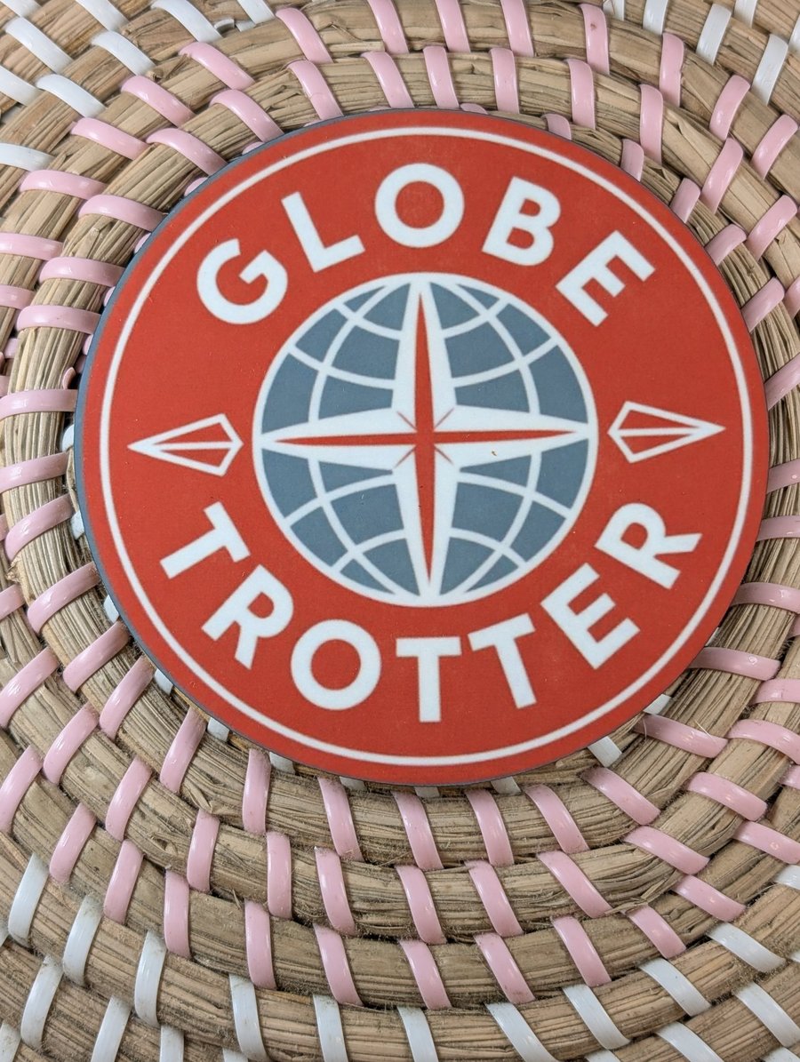 Globetrotter Coaster – Travel Gift – Globe & Compass Adventure Coaster