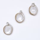 Handmade Off White Ceramic Calla Lily Worry Stone 