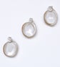 Handmade Off White Ceramic Calla Lily Worry Stone 