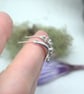 Eco SIlver Textured Half Hoops - Image 4