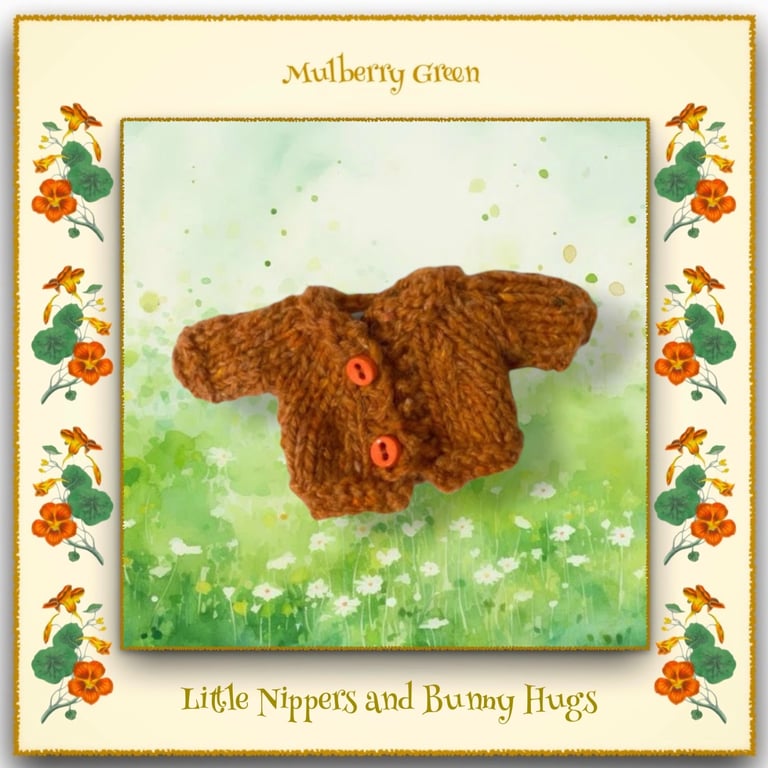 Little Nippers and Bunny Hugs Orange Cardigan 