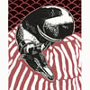 Olive The Whippet A3 poster-print