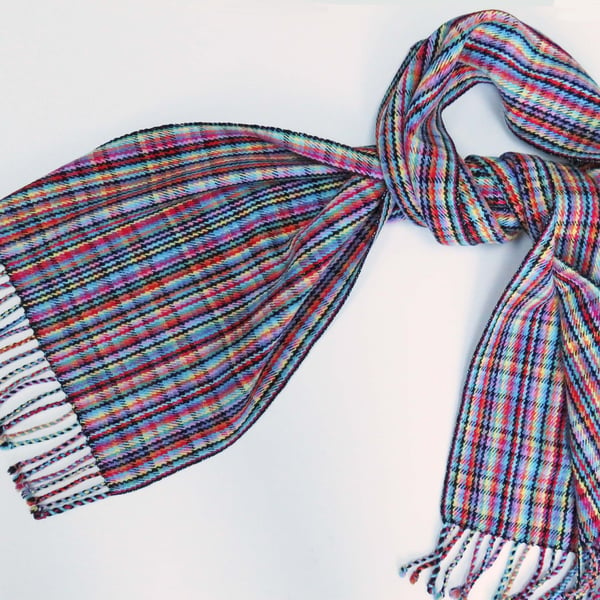 Multicoloured Houndstooth Scarf