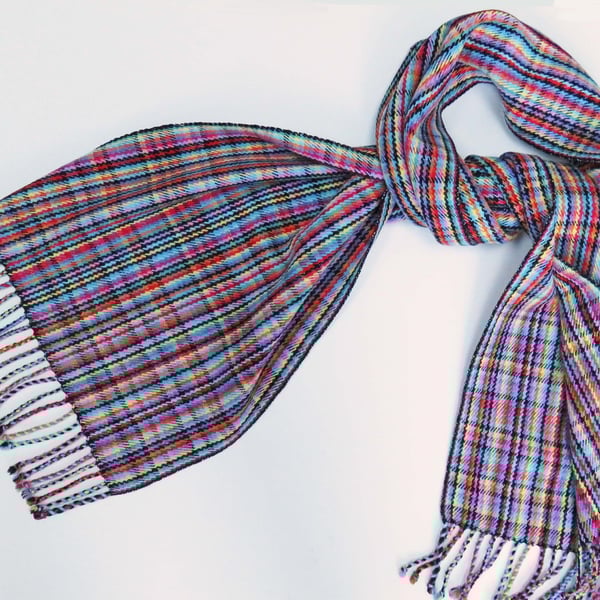 Sold - Multicoloured Houndstooth Scarf