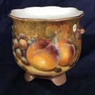Worcester Fruit .Handpainted bone china planter by Christopher Hughes 