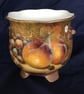 Worcester Fruit .Handpainted bone china planter by Christopher Hughes 