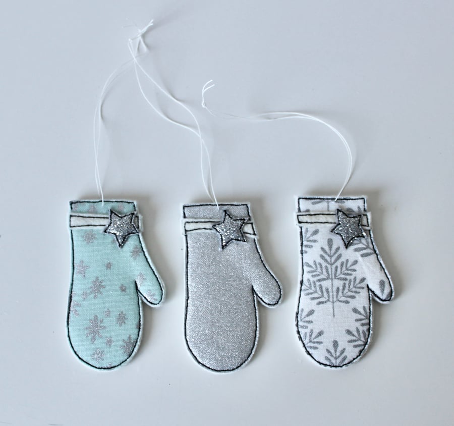 'Three Little Mittens' - Hanging Decoration