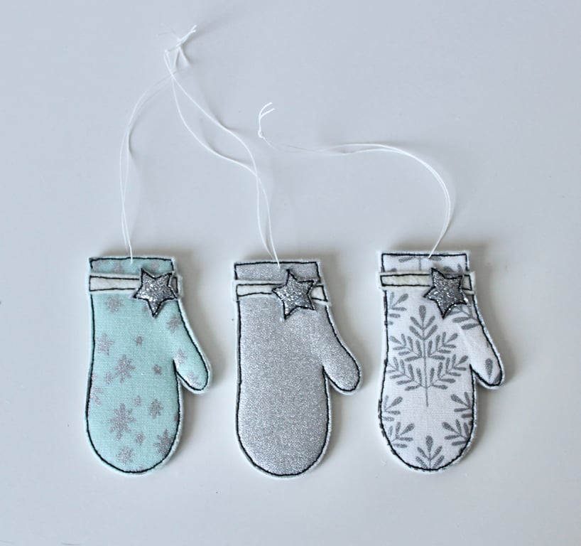 'Three Little Mittens' - Hanging Decoration