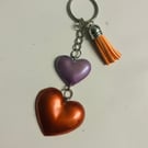 Love heart resin keyring 