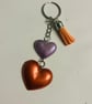 Love heart resin keyring 