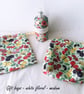 White Floral Drawstring Gift Bag, Eco Friendly Reusable Fabric Bag - Image 5