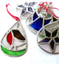Teardrop Decoration Robin Stained Glass Suncatcher Christmas - Image 2
