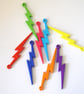 8 x 57 mm Plastic Lightening Charms - Image 1