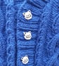 Hand knitted baby boys cable cardigan - Image 5