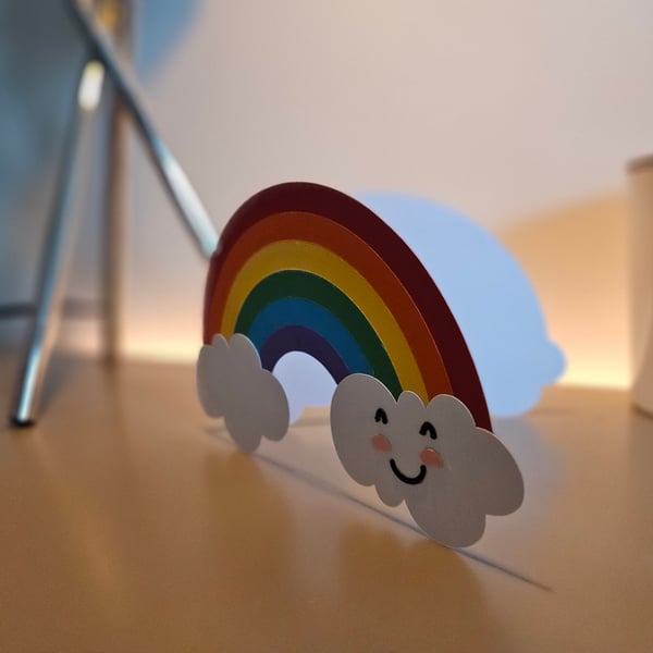 Handcrafted Rainbow Greeting Card.