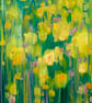 The Field Beyond is a semi-abstract yellow and green April meadow landscape  - Image 5