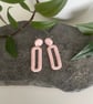 Statement earrings in pale pink  - Image 1