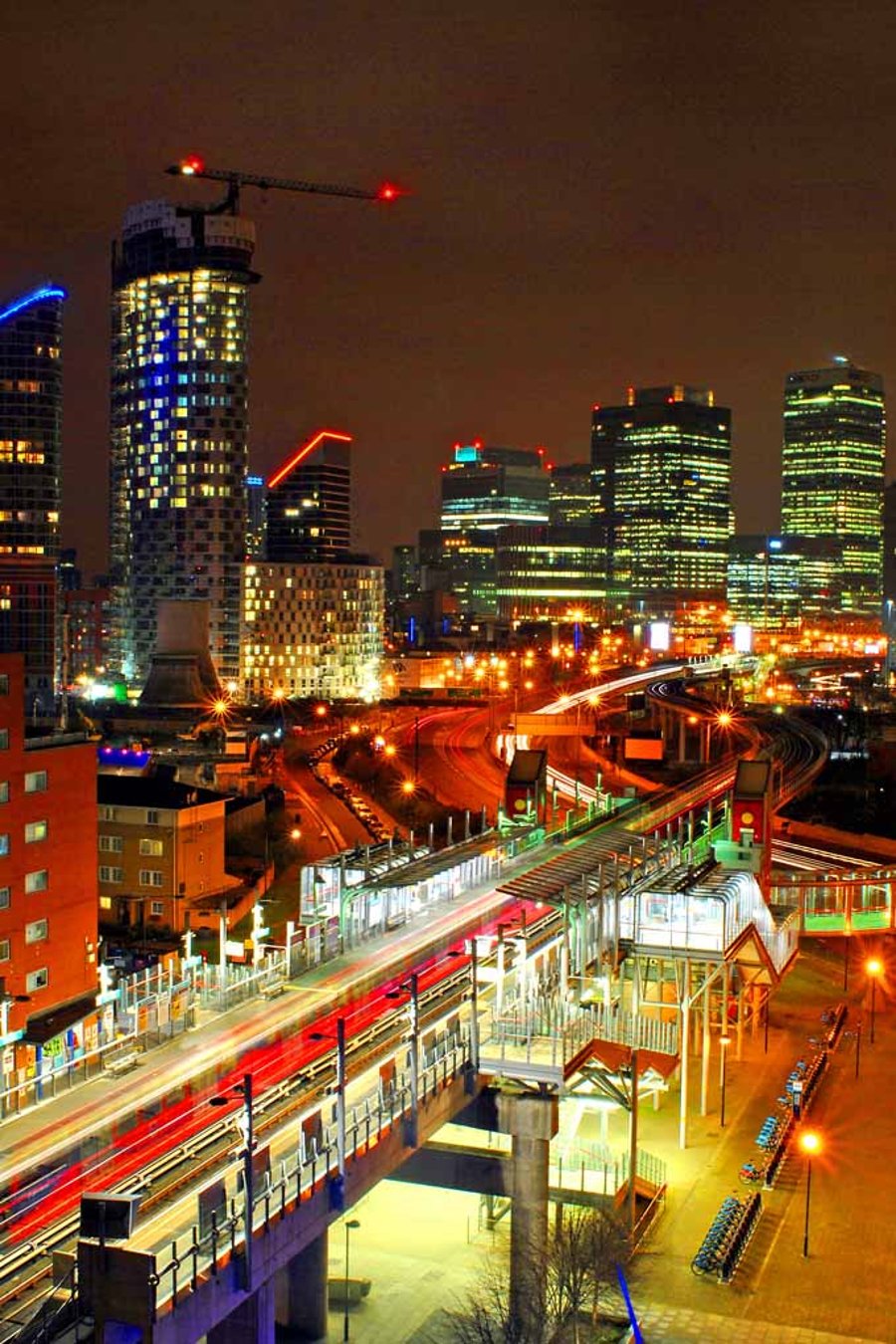 East India Dock Station Canary Wharf London 12"x18" Print