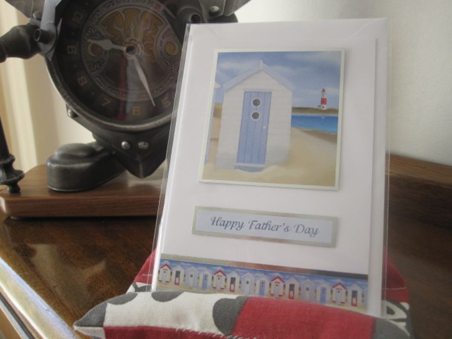 Beach Hut Fathers Day Card