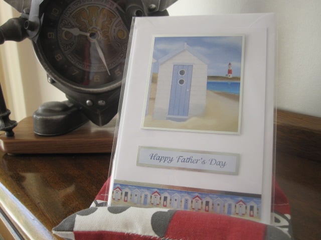 Beach Hut Fathers Day Card