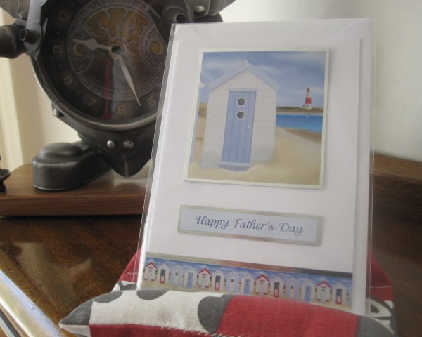 Beach Hut Fathers Day Card