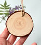 Real Pressed Leaves Autumnal Wood Slice – Hand Painted Rustic Hanging Décor - Image 6