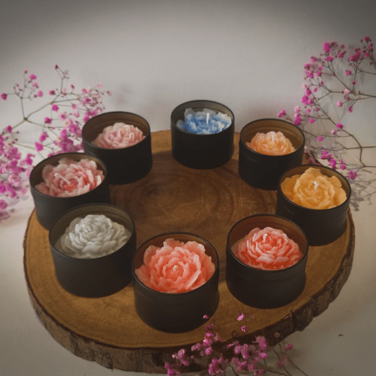 Selection of Scented Flower Candles (x5)